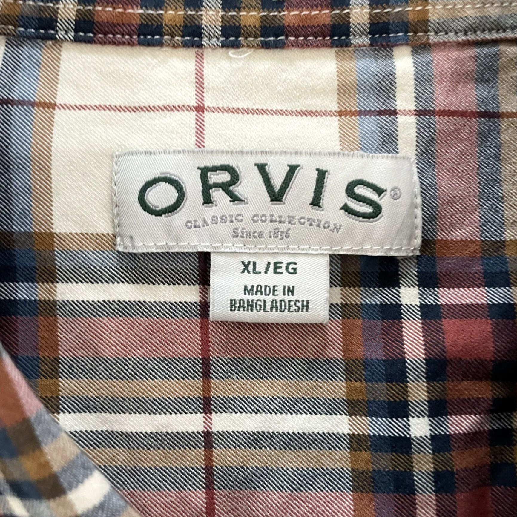 Orvis Orvis Long Sleeve Button-Down Shirt XL Mens Red Plaid Classic Collection Shirt Size US XL / EU 56 / 4 - 4 Thumbnail