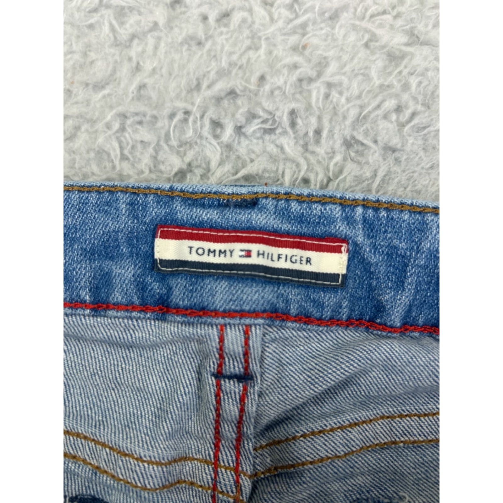 Tommy Hilfiger Tommy Hilfiger Women's Jeans 4 Blue Denim Mid Rise Straight Asymmetric Distressed 5-Pocket Size 27" / US 4 / IT 40 - 6 Thumbnail