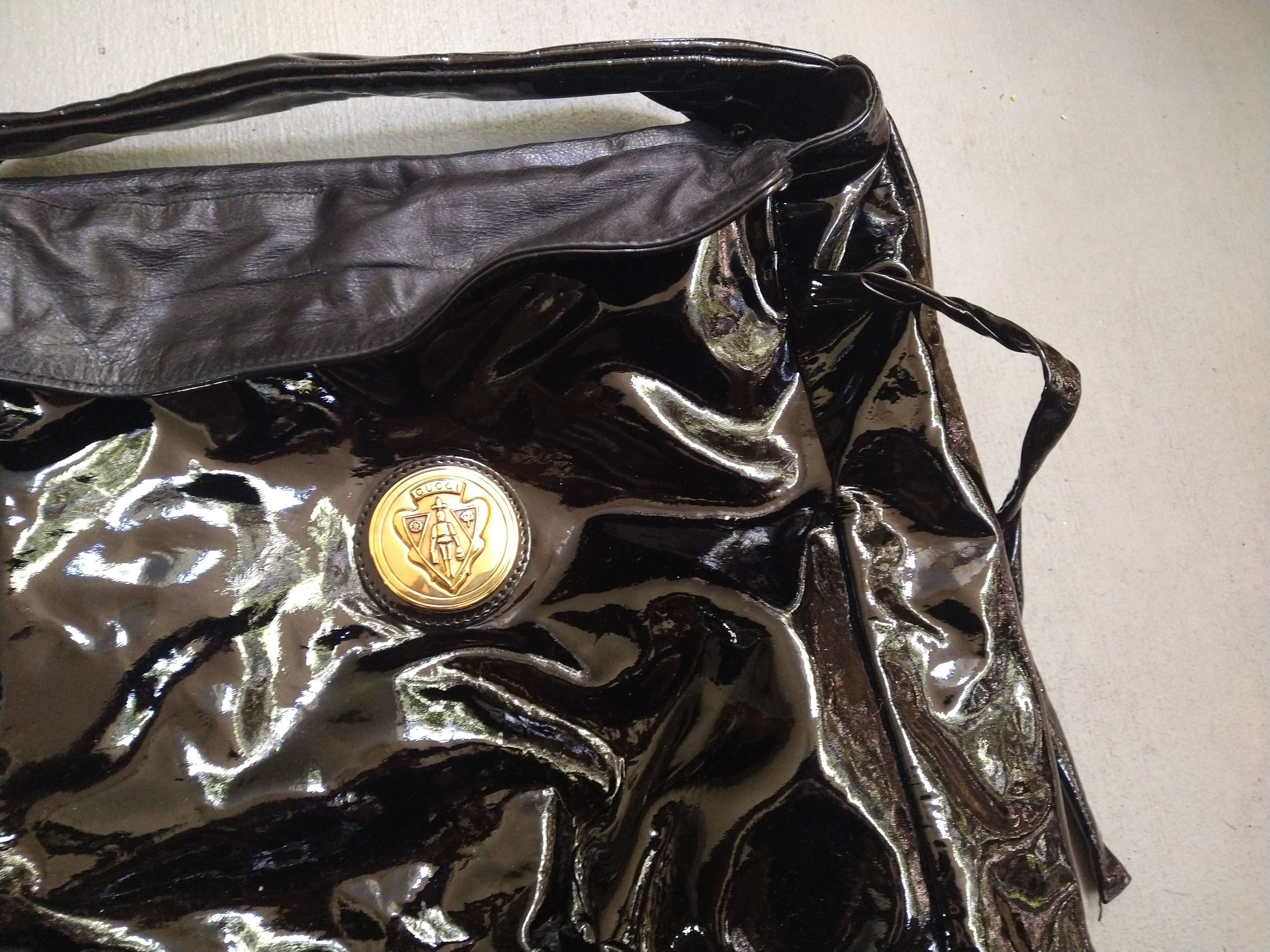 Gucci Gucci Hysteria Shoulder Bag Purse Black Patent Leather Y2K Size ONE SIZE - 3 Thumbnail