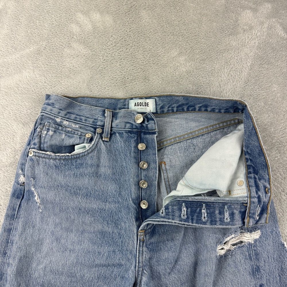 Agolde Agolde Ripped Straight Leg Jeans Women’s Size 25 US Size 25" / US 0 / IT 36 - 3 Thumbnail