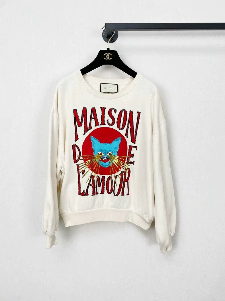 Gucci gucci maison d'amour sequined sweatshirt-dmc Size US XS / EU 42 / 0 - 1 Thumbnail