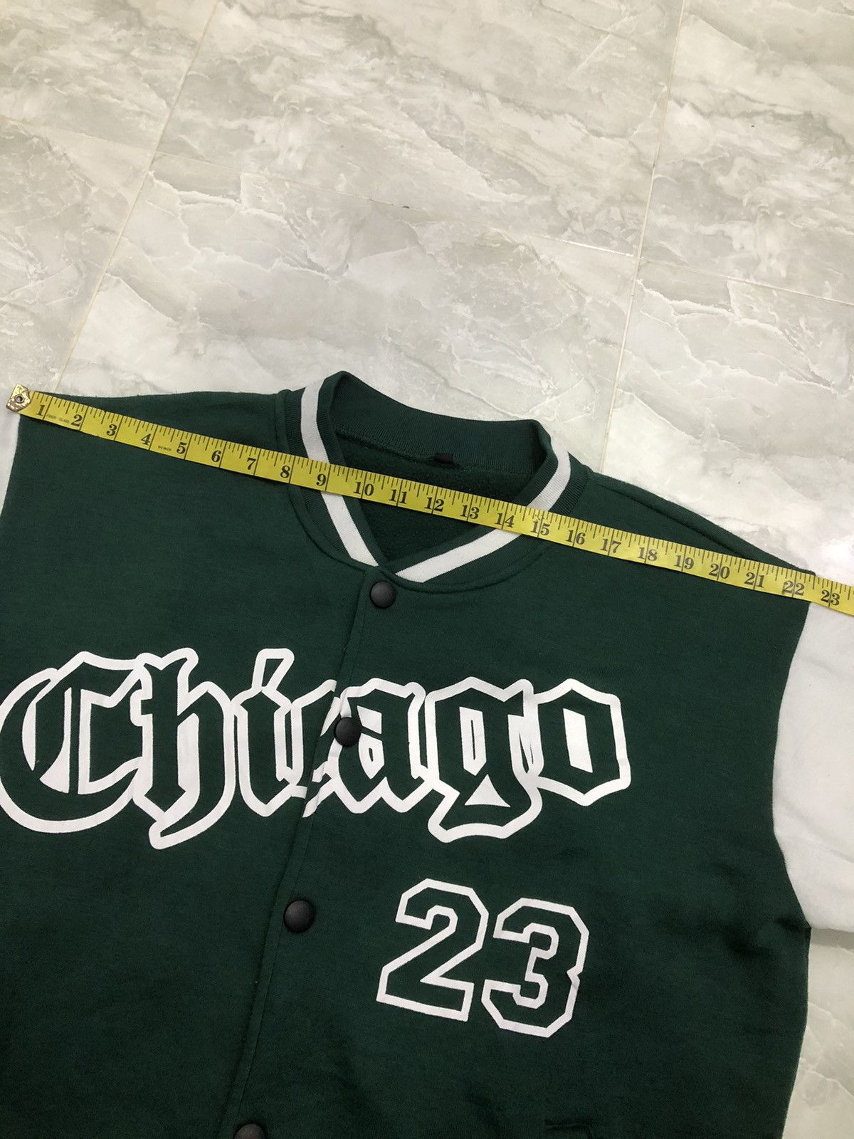 Other Vintage Chicago 23 Green White Varsity Jacket Size US M / EU 48-50 / 2 - 18 Thumbnail