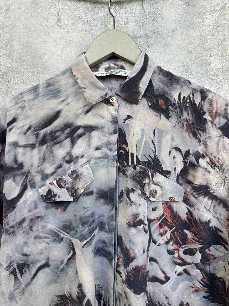 Allsaints Allsaints Spitalfields Antalya Shirt Dress Swans 100% Silk Size M / US 6-8 / IT 42-44 - 4 Thumbnail