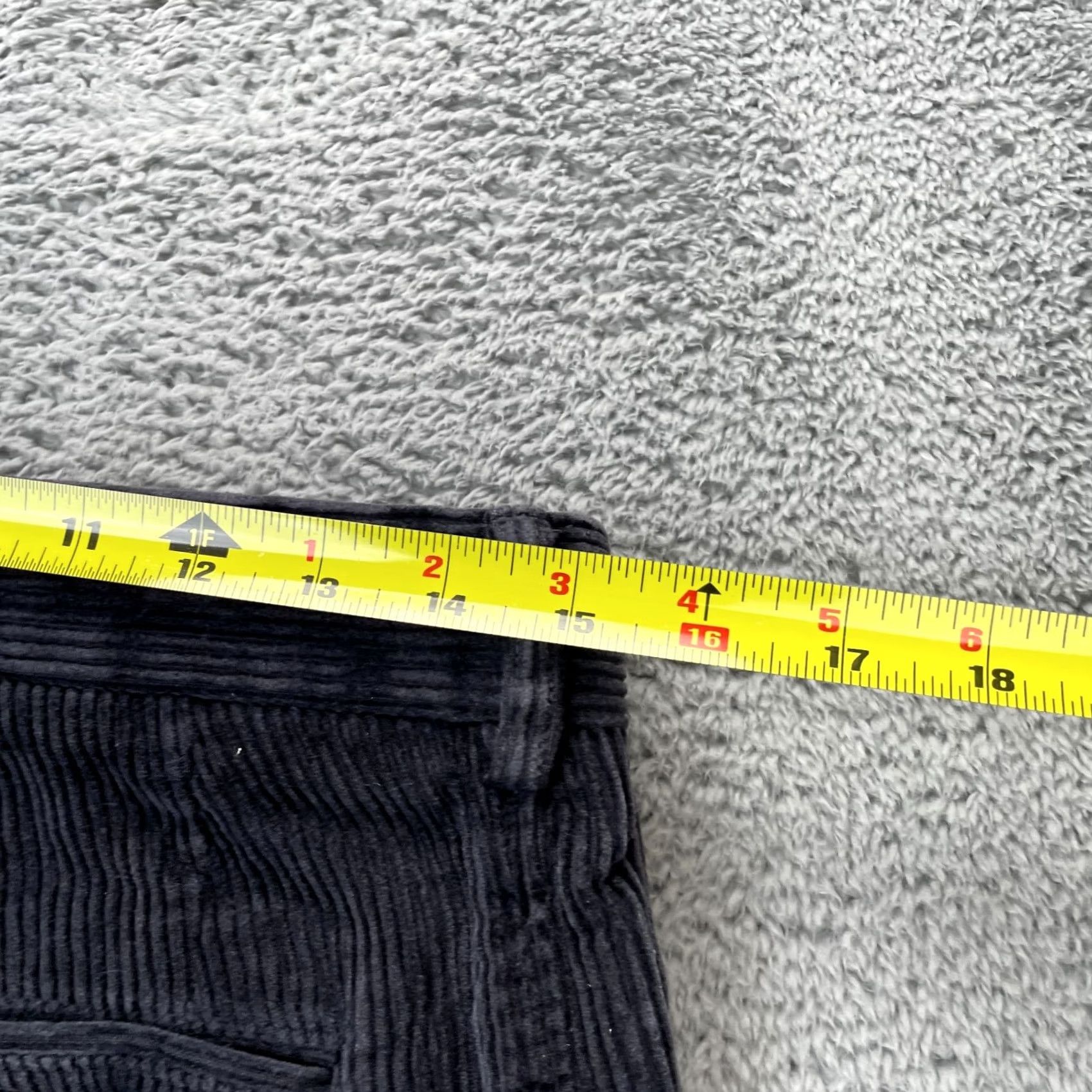 Faconnable Façonnable Pants Mens 30x28 Corduroy Cotton Stretch Straight Leg Lined Navy Black Smart Casual Slant Slash Pocket Java Size US 30 / EU 46 - 7 Thumbnail