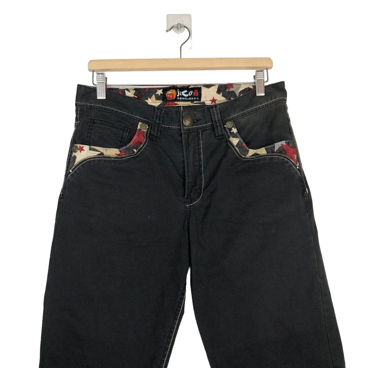 Japanese Brand 🔥VINTAGE SUKAJAN SHORT PANTS DENIM MASTER JIZO BIG LOGO Size US 32 / EU 48 - 4 Thumbnail
