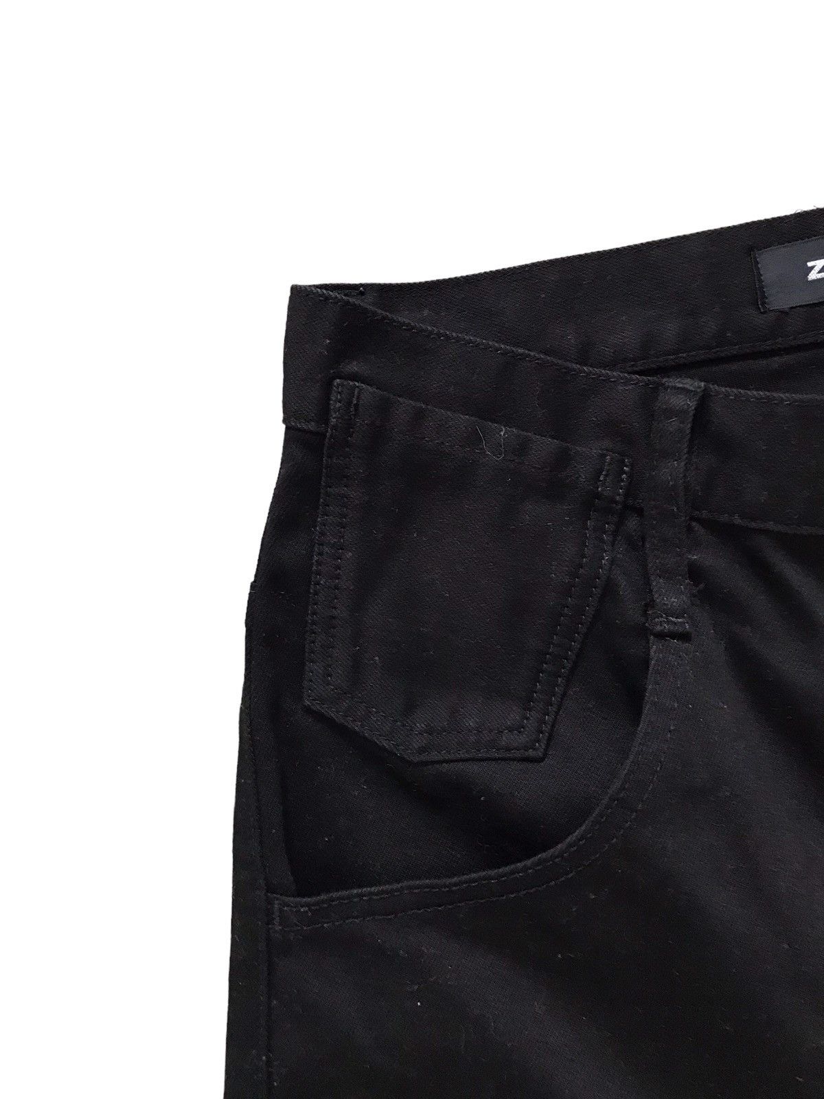 Zucca Zucca Dropped Crotch Black Denim Shorts Size US 30 / EU 46 - 3 Thumbnail