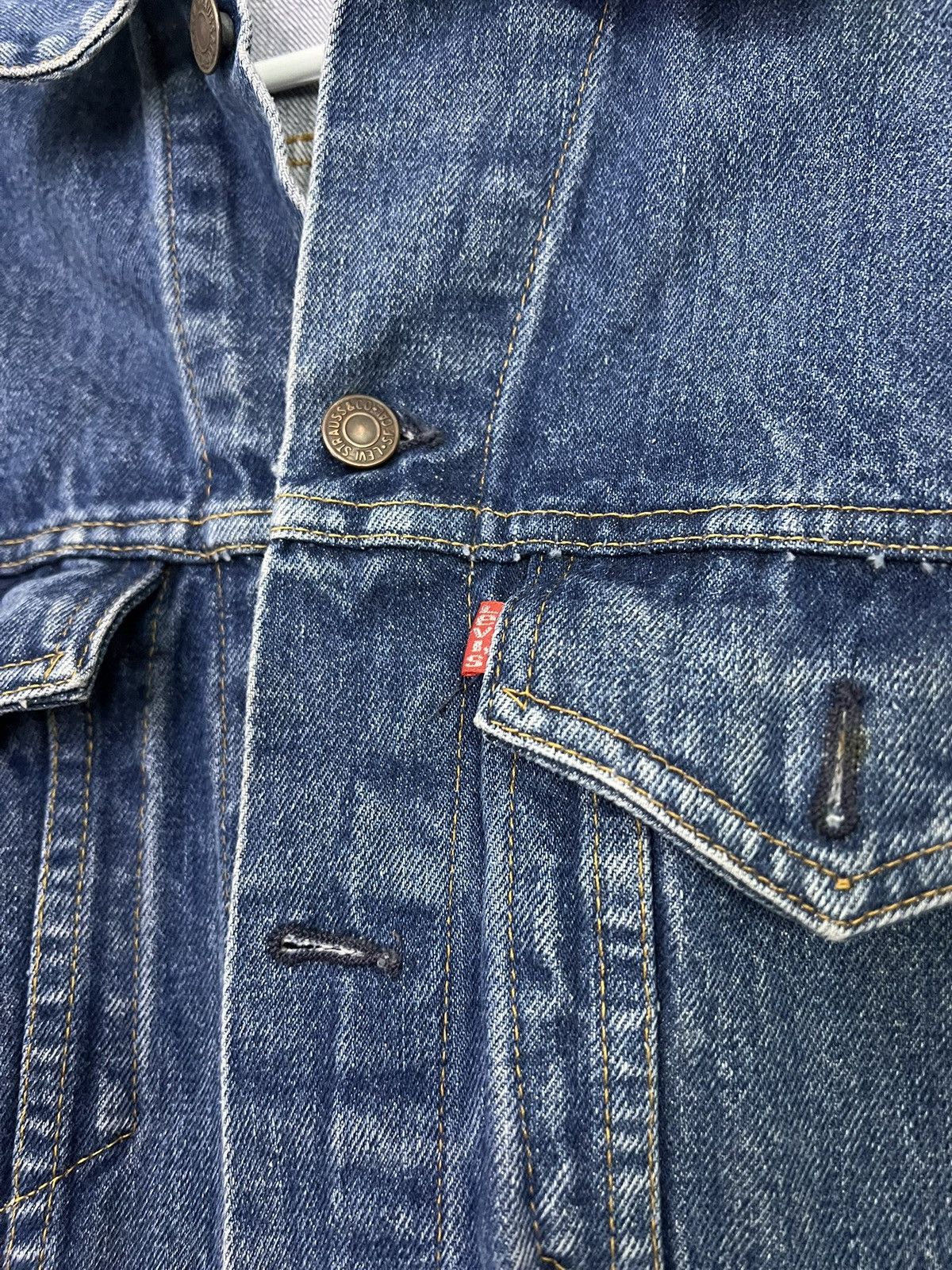 Levi's × Vintage Vintage 80s Levis Blue Denim Jean Trucker Jacket Made in USA Size US S / EU 44-46 / 1 - 2 Thumbnail