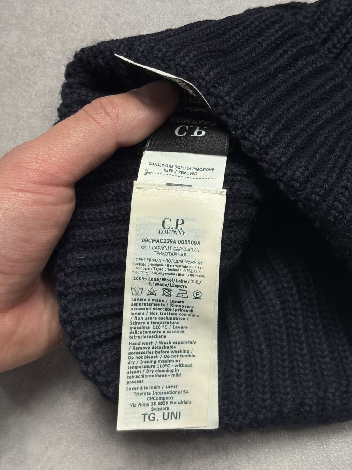 C.P. Company Cp Company Google Wool Hat Black Casual Streetwear Size ONE SIZE - 8 Thumbnail
