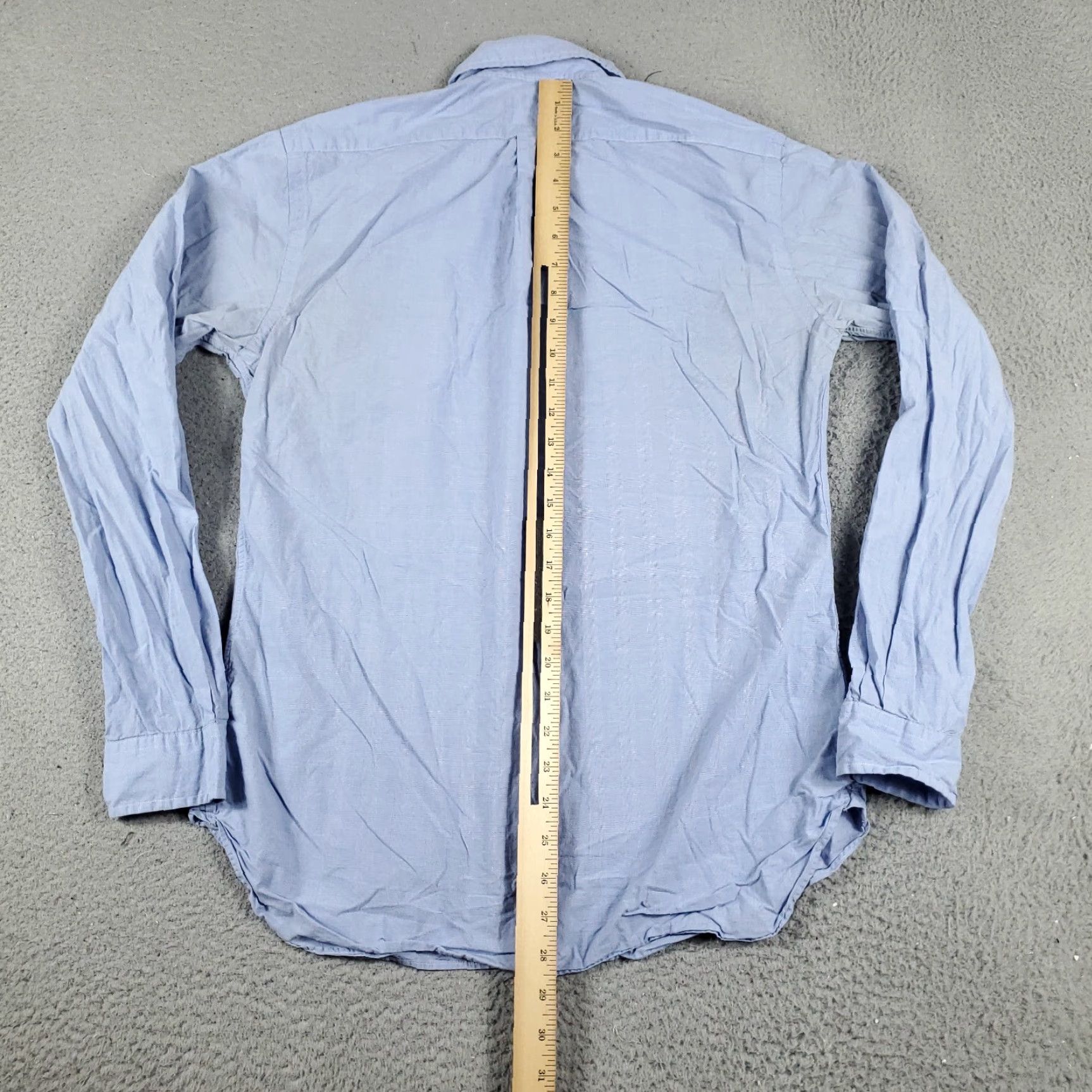 Ralph Lauren Ralph Lauren Dress Shirt Mens Size 15 Blue Long Sleeve Button Up Regular Fit Size 40R - 6 Thumbnail