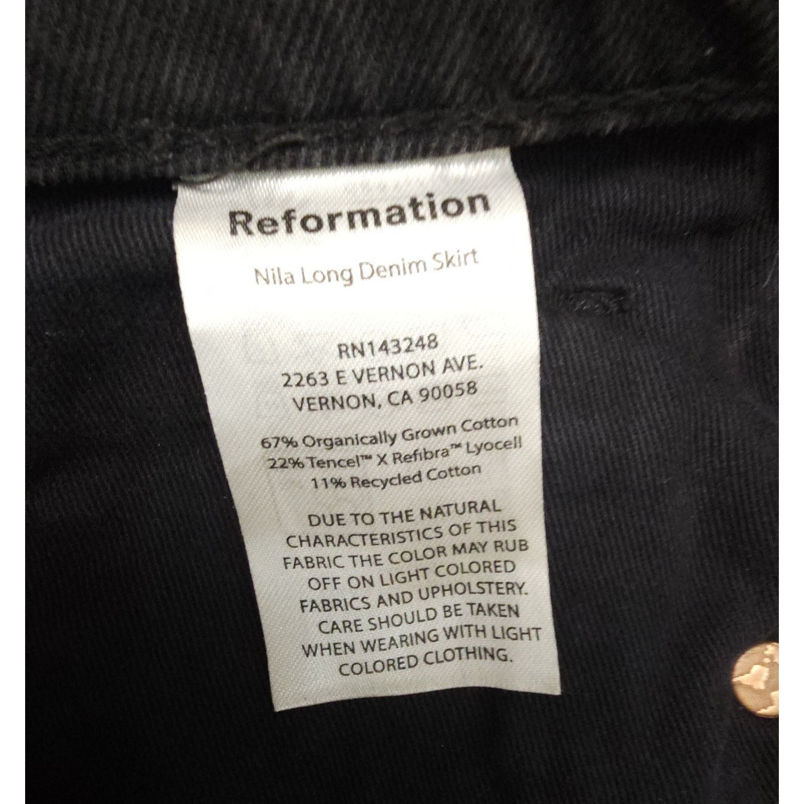 Reformation Reformation Nila Long Denim Maxi High Slit High Waist Galway Size 29" - 7 Thumbnail