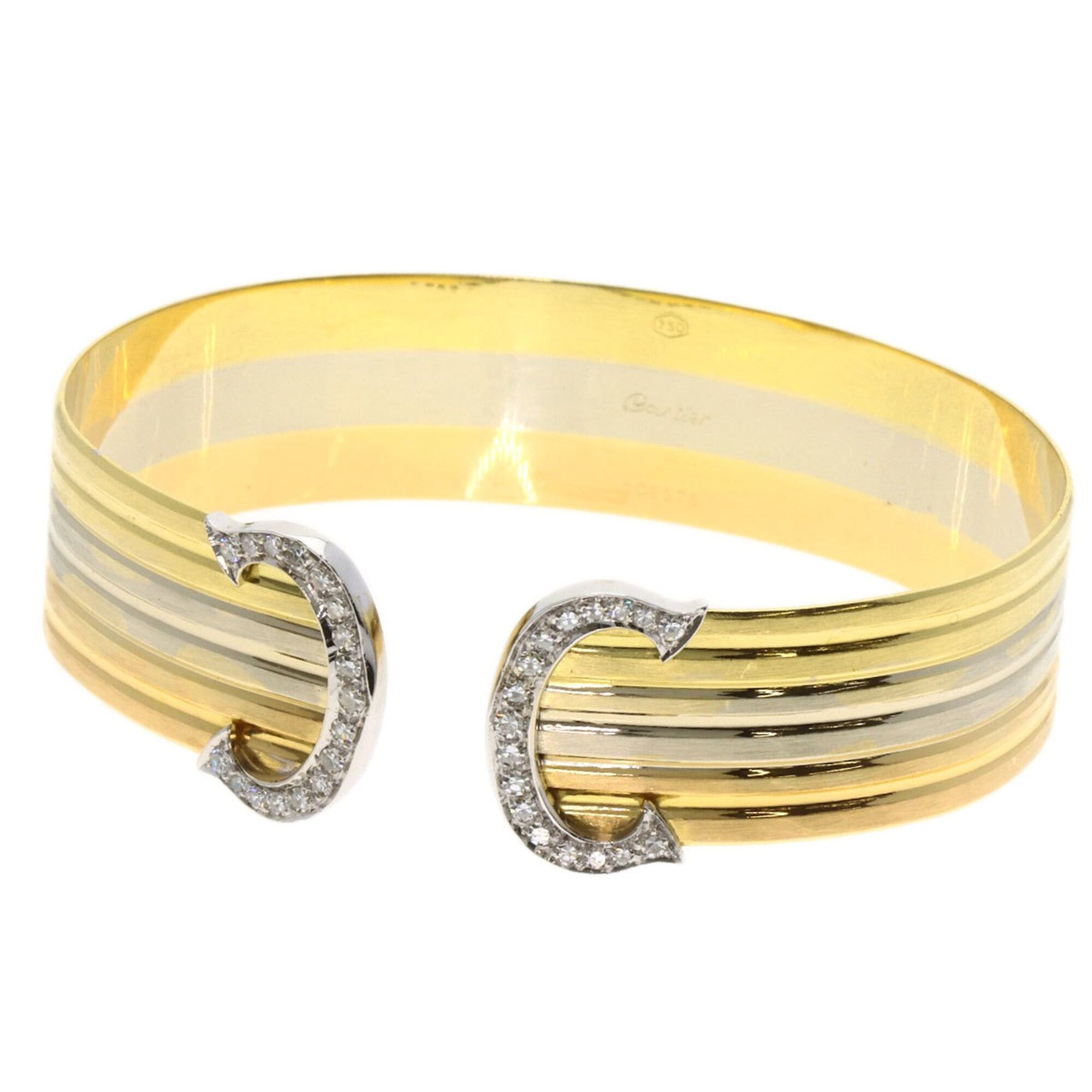 Cartier Cartier Vintage 2C Large Diamond Bracelet from the 1970s-1980s in 18K Yellow Gold/18KPG/18KWG for Women Size ONE SIZE - 1 Thumbnail