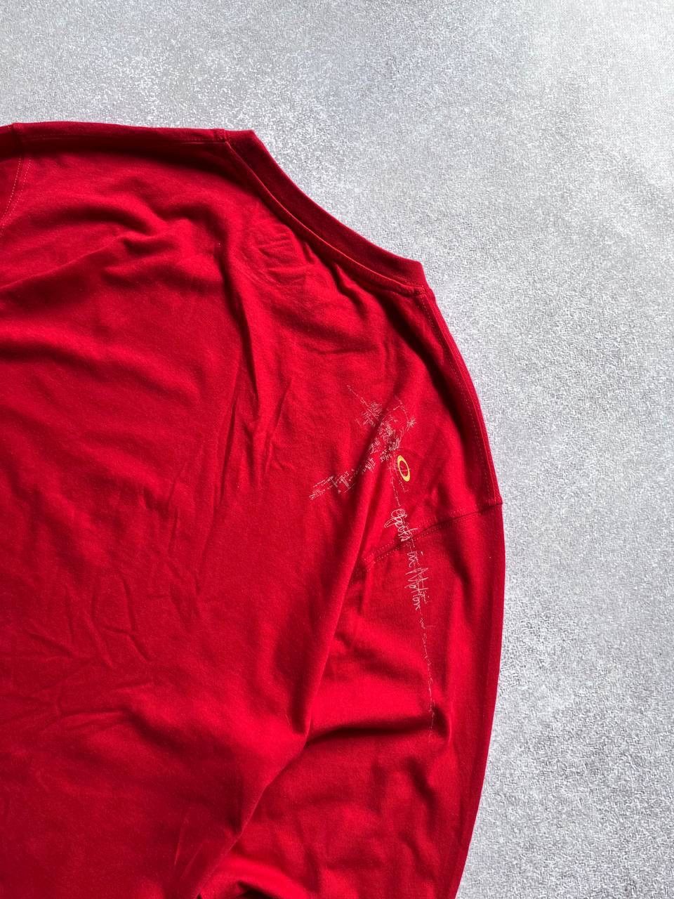 Oakley × Vintage Vintage Oakley Red Boxy Longsleeve T-shirt M Size US M / EU 48-50 / 2 - 5 Thumbnail