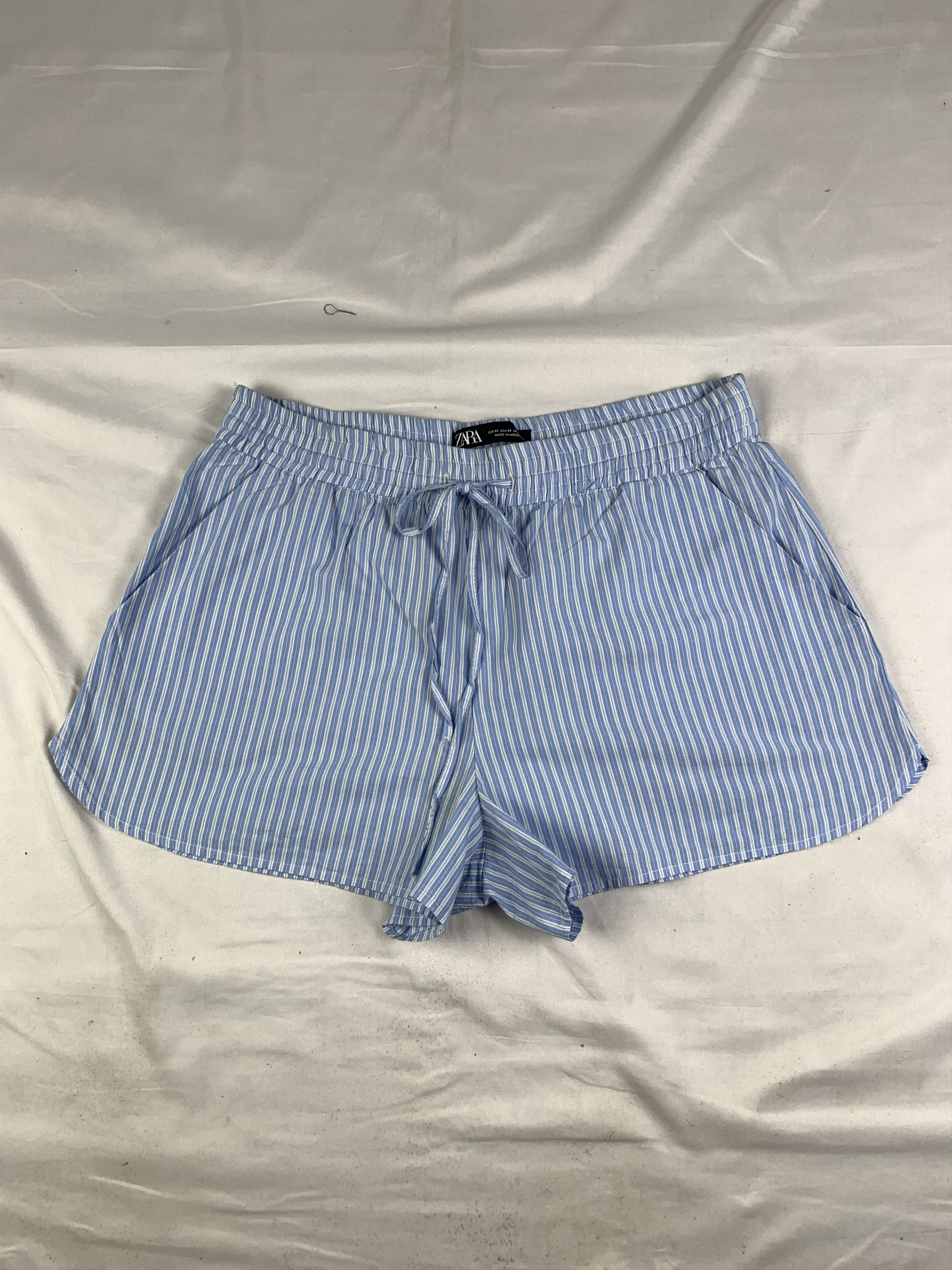 Zara Zara Blue Stripes Undies Style Shorts (M) Size 30" / US 8 / IT 44 - 1 Thumbnail