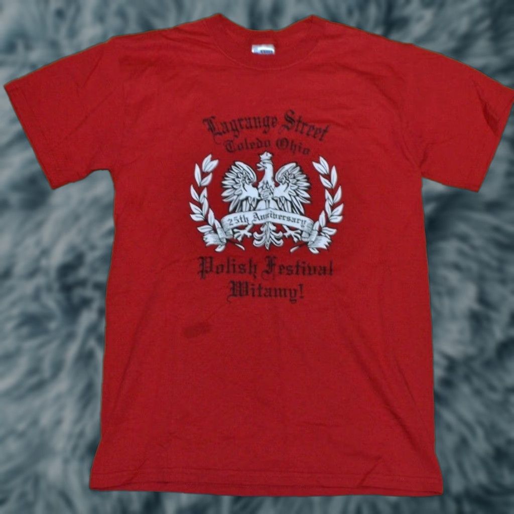 Jerzees JERZEES T-Shirt Lagrange Street Polish Festival Toledo OH Defunct Witamy Small Red Eagle Mens Shirts graphic Tee Festival 90s Size US S / EU 44-46 / 1 - 1 Thumbnail