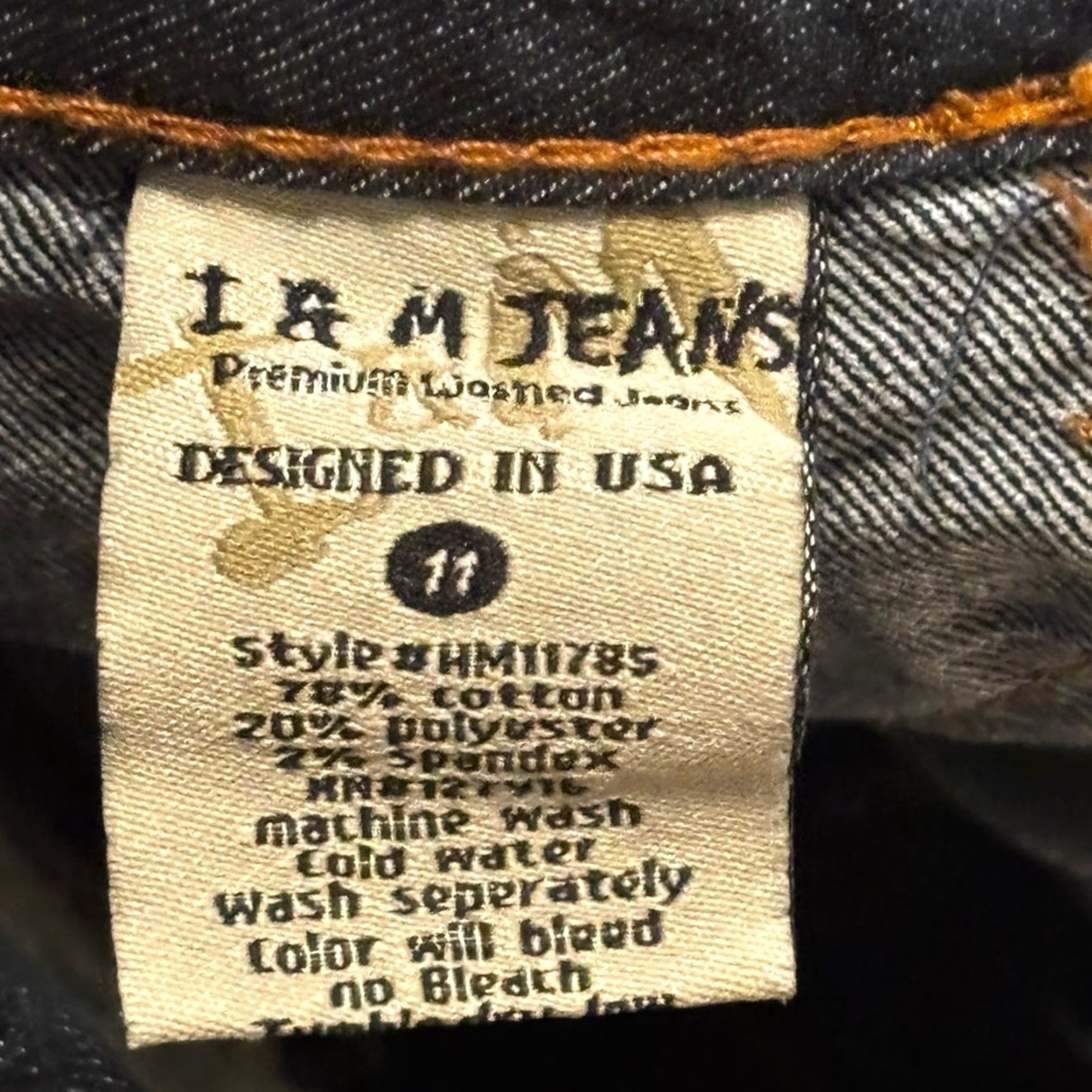 Denime I&M Jeans Women’s Skinny Dark Wash Premium Stretch Denim Jeans 11 Adult Womens Size 32" / US 10 / IT 46 - 3 Thumbnail