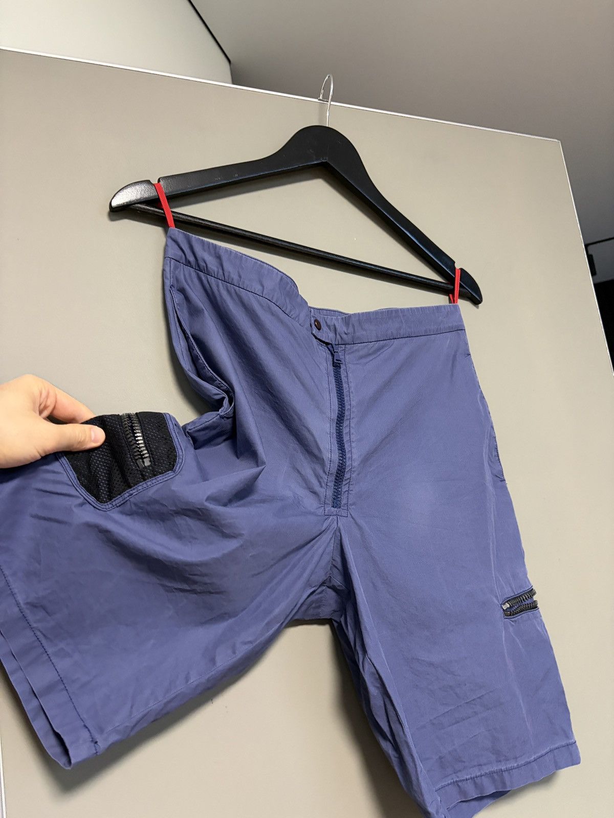 Prada Prada Blue Nylon Light Cargo Shorts Size US 30 / EU 46 - 14 Thumbnail