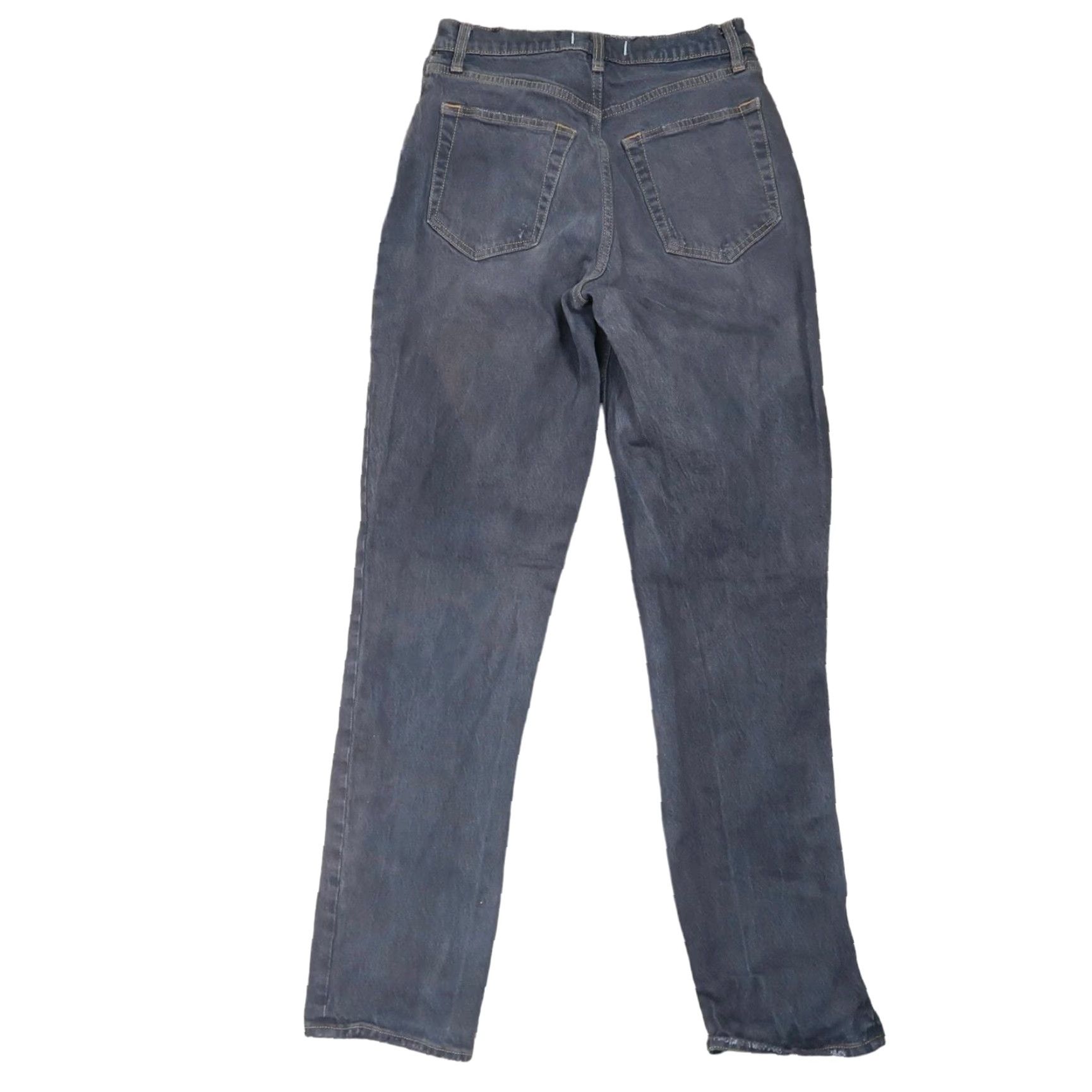 Abercrombie & Fitch Abercrombie & Fitch Jeans The 90s Straight Ultra High Rise Dark Grey Slit Hem 28 Women Rise High 90s Jeans Gray Slit Hem Size 28" / US 6 / IT 42 - 3 Thumbnail