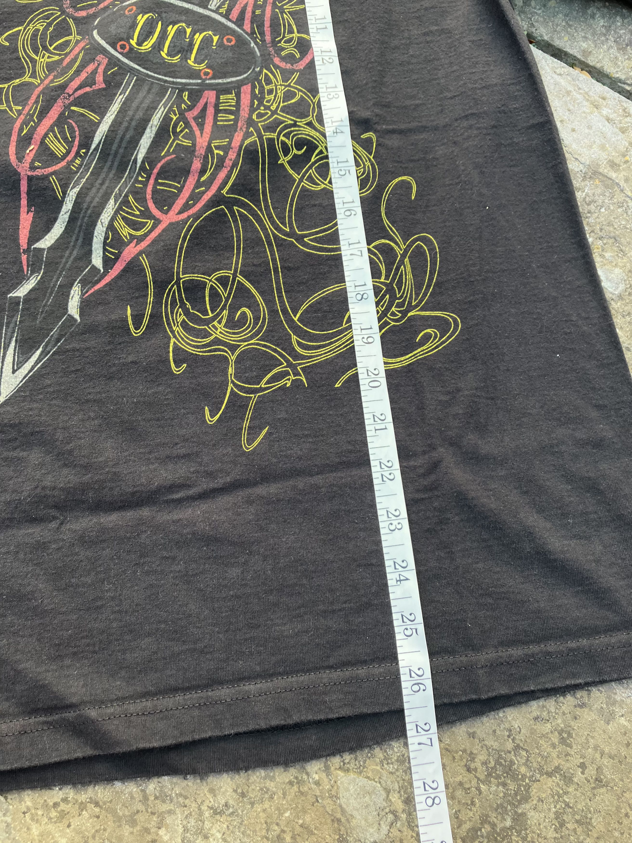Affliction Vtg Y2K Orange County Choppers Gothic Sword Faded TShirt Size US M / EU 48-50 / 2 - 9 Thumbnail