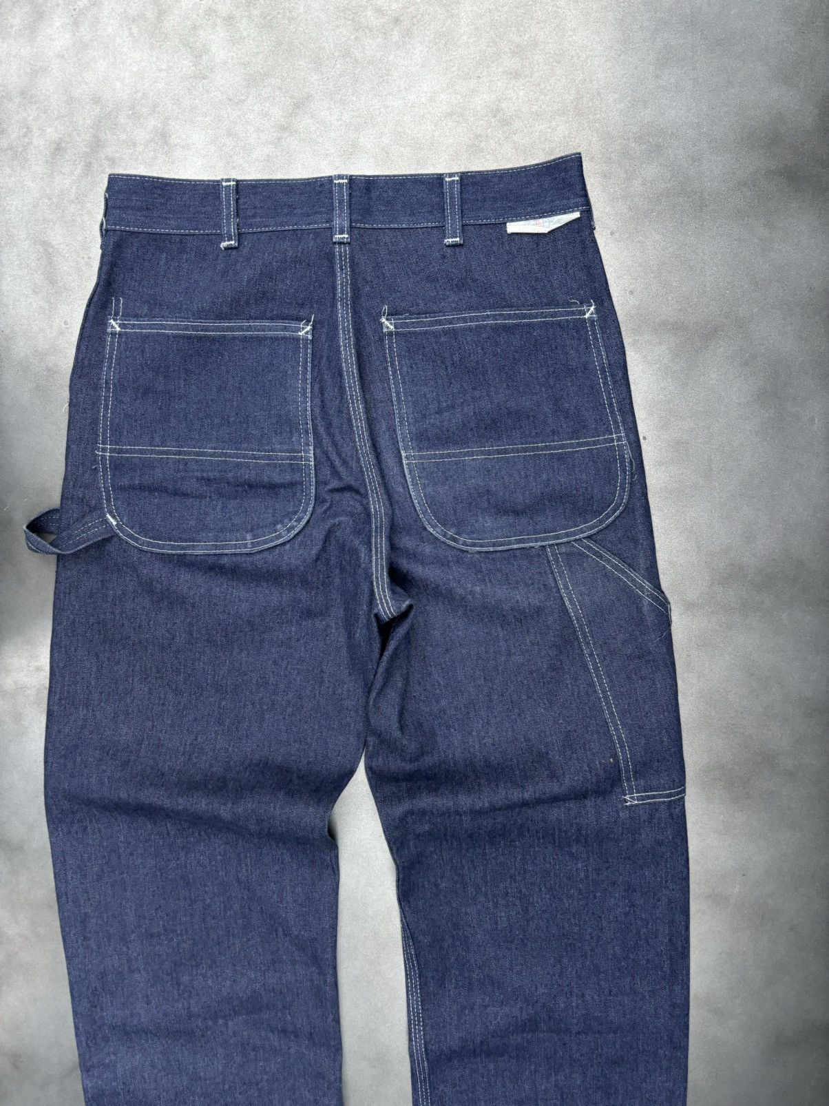 Sears × Vintage 70s Sears Toughskin Jeans Vintage Dark Wash Denim Carpenter Size US 30 / EU 46 - 8 Thumbnail