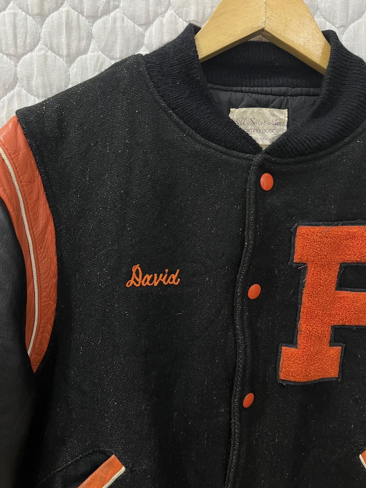 Vintage (Zzzz)🔥🔥STEALS BILL SAINT MANE SPORTING GOOD VARSITY JACKET Size US L / EU 52-54 / 3 - 13 Thumbnail