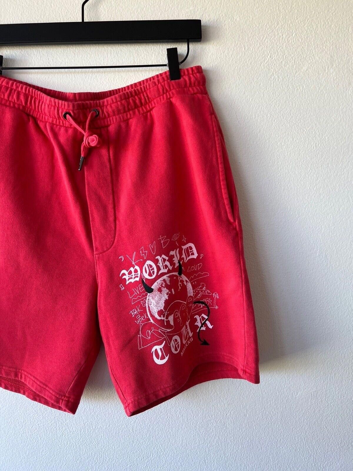 Ksubi new Ksubi mens large 34 36 l fleece trak track Short red Size US 34 / EU 50 - 2 Thumbnail