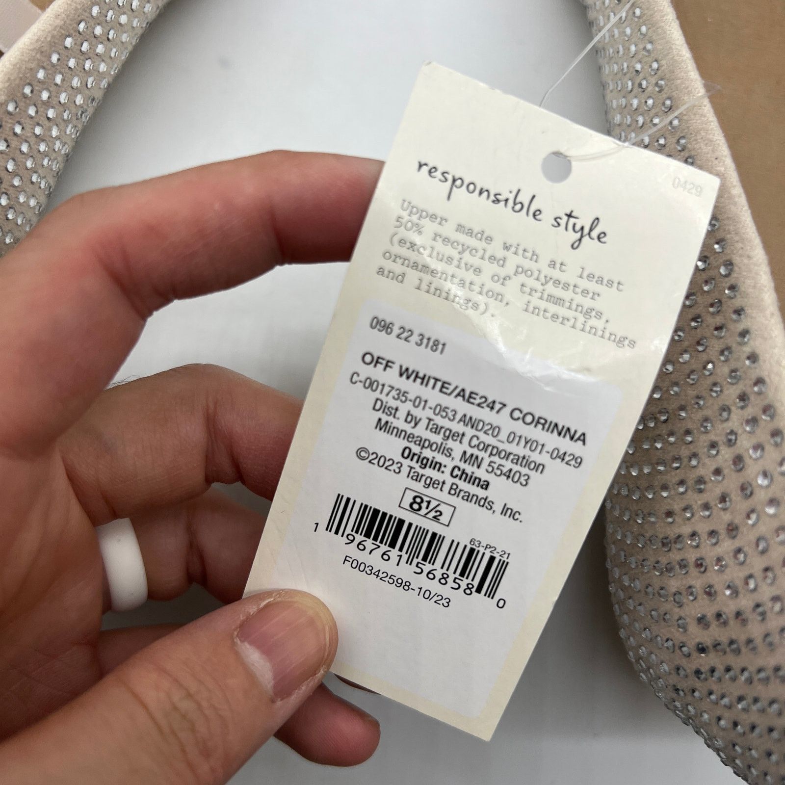 Other A New Day Women's Corinna Ballet Rhinestone Flats Size 8.5 Size US 8.5 / IT 38.5 - 11 Thumbnail