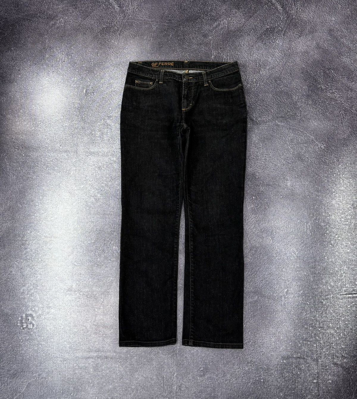 GF Ferre Vintage Gianfranco Ferre Black Italian Luxury Denim Jeans Size US 31 - 1 Thumbnail