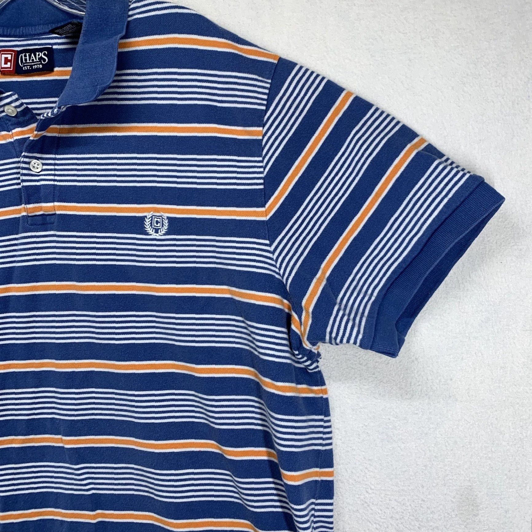 Chaps VINTAGE Ralph Lauren Chaps Polo Shirt Men’s 2XL Short Sleeve Casual Blue 90s Preppy Size US XXL / EU 58 / 5 - 4 Thumbnail