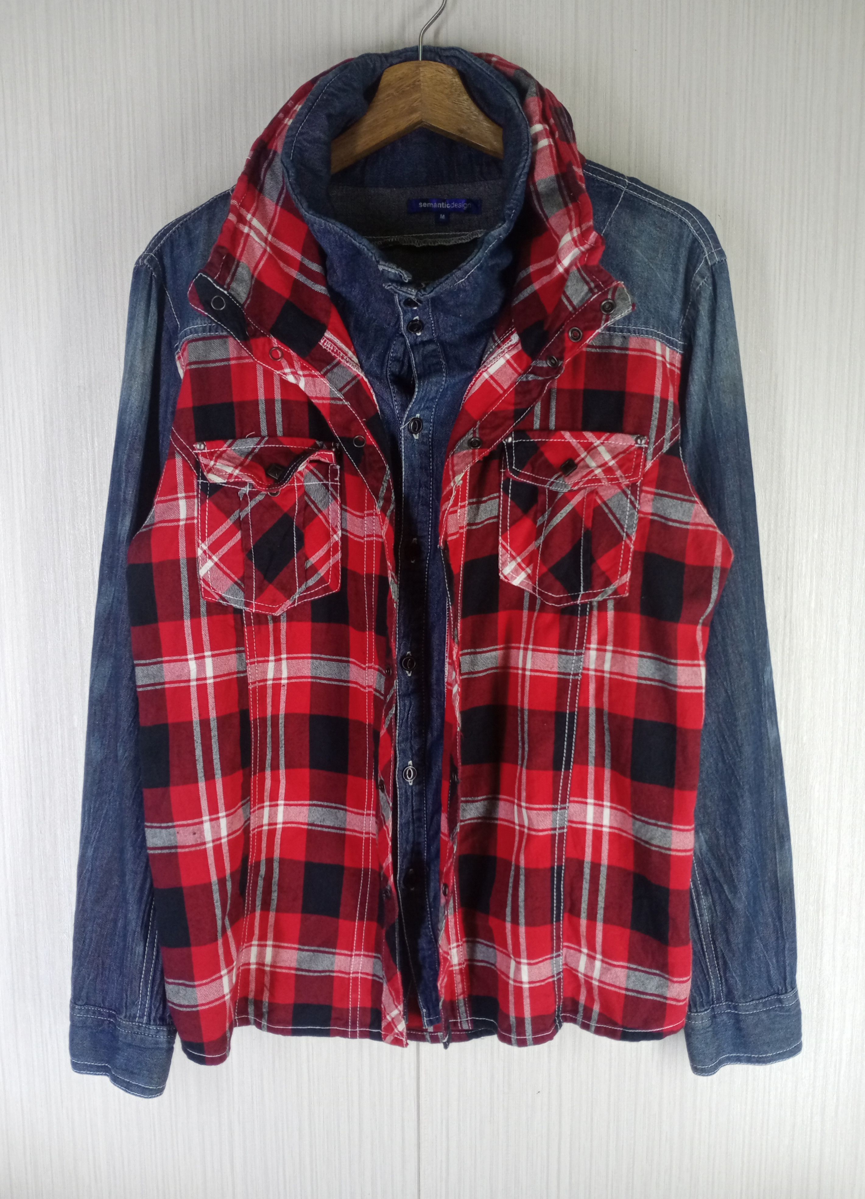 semanticdesign Rare Semantic Design Punk Style Double Collar Western Shirt Size US M / EU 48-50 / 2 - 1 Thumbnail