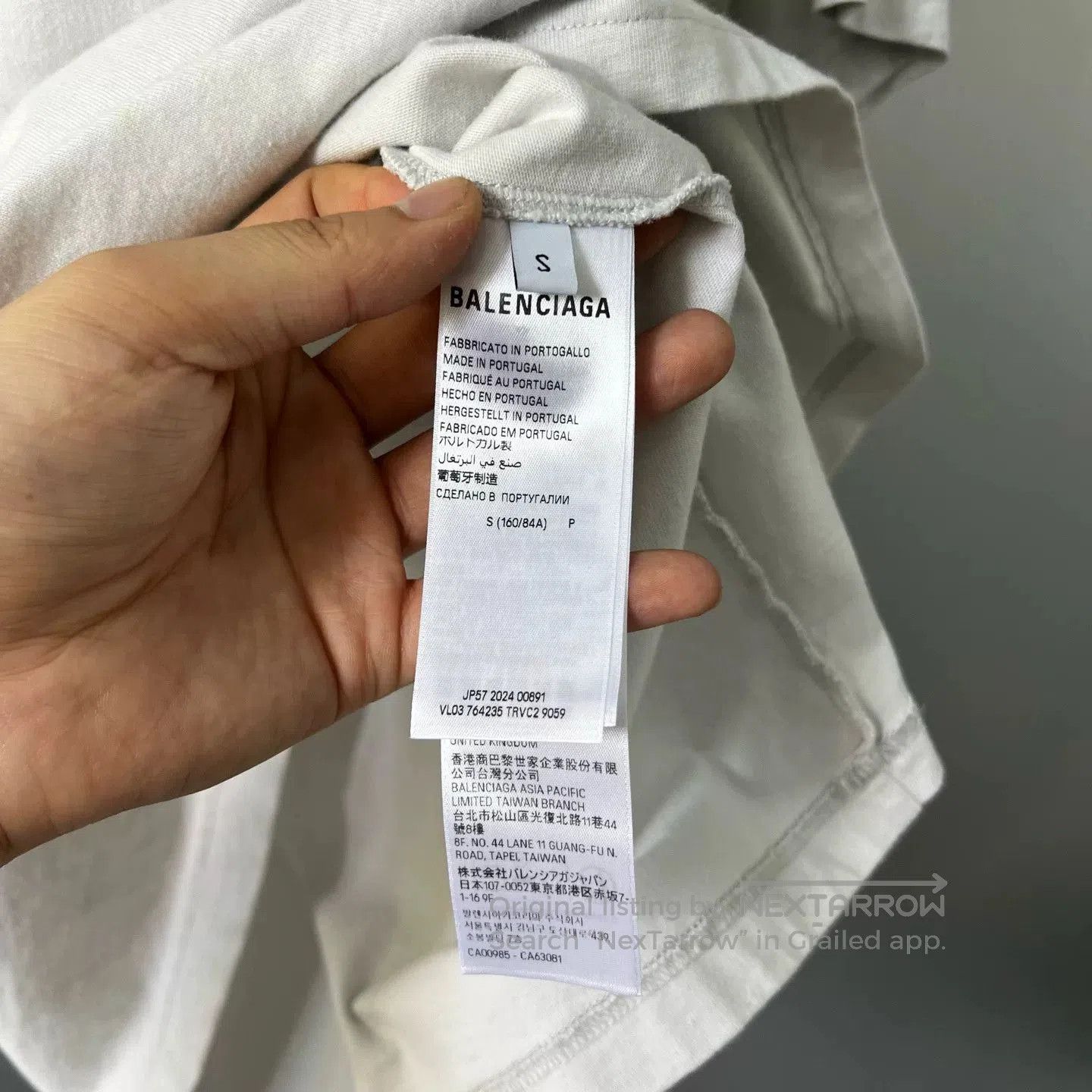 Balenciaga Balenciaga White Blue Short Sleeve T-shirt. Size US S / EU 44-46 / 1 - 4 Thumbnail