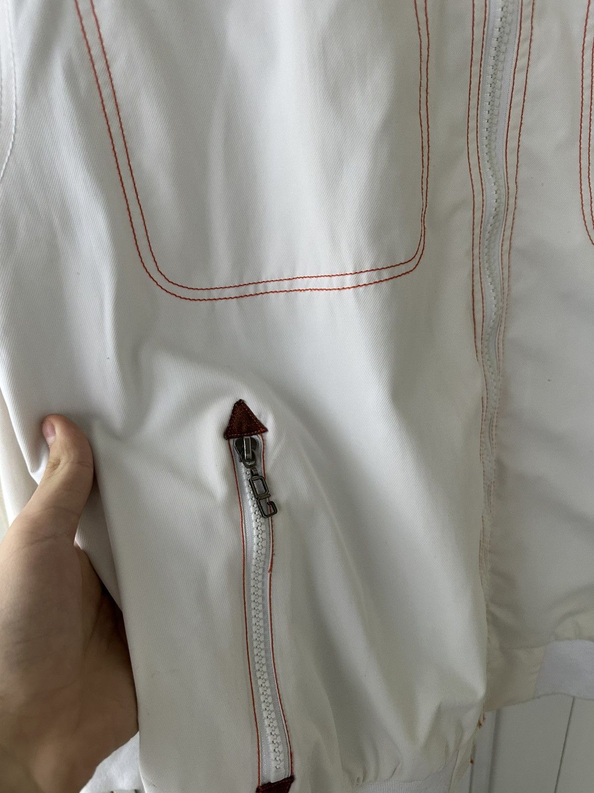 Dolce & Gabbana × Vintage Vintage Dolce Gabbana Nylon White Jacket Y2K Fit Size US L / EU 52-54 / 3 - 9 Thumbnail