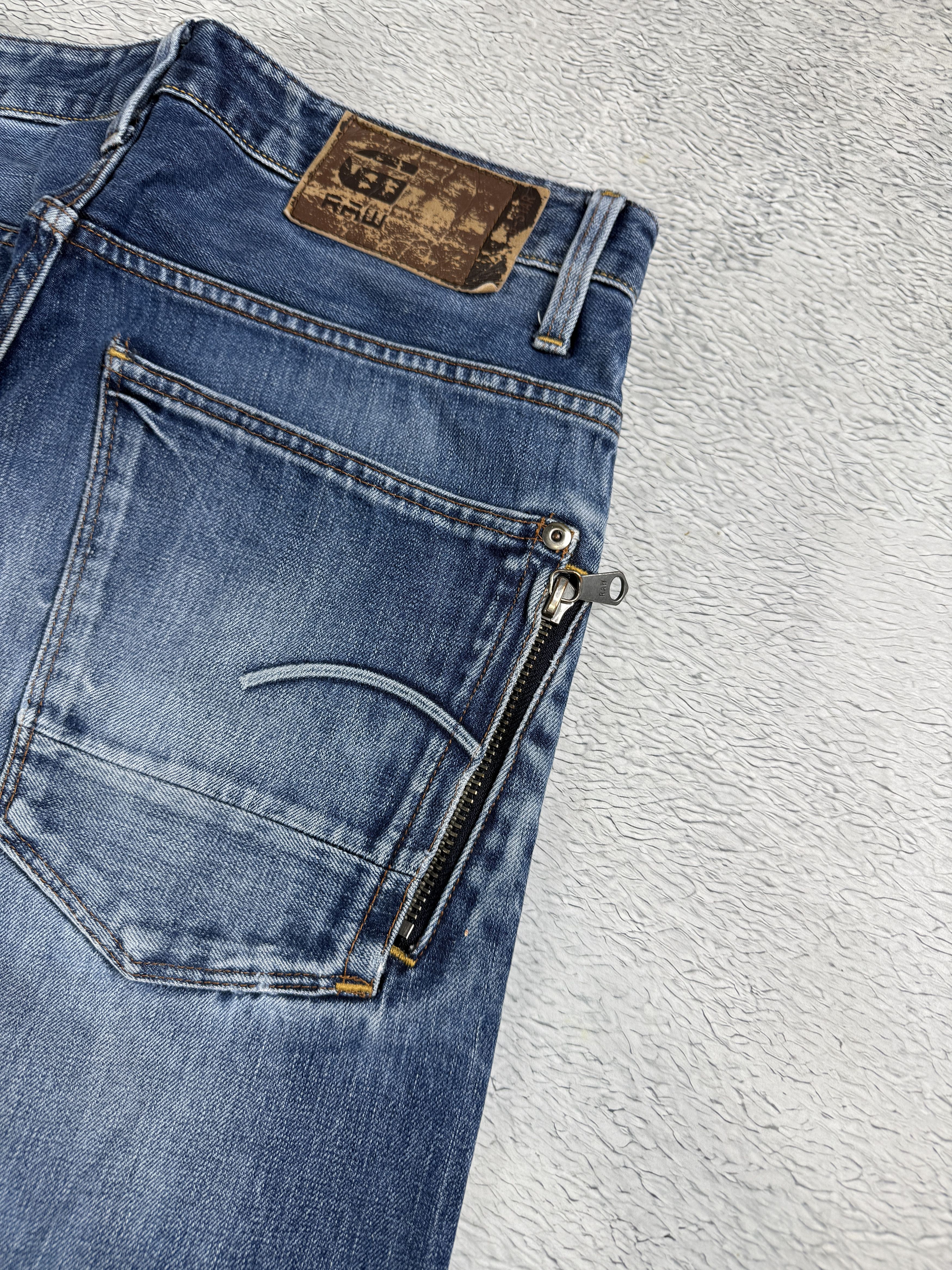 G-Star G-Star Raw Denim Jeans Stean Tapered Blue Distressed Denim Size US 32 / EU 48 - 6 Thumbnail