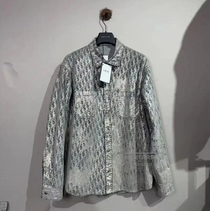 Dior Dior Gray Cotton Long Sleeve Shirt . Size US M / EU 48-50 / 2 - 1 Thumbnail