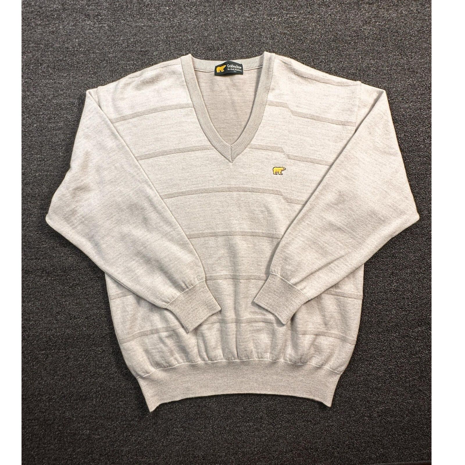Golden Bear Golden Bear x Japanese Men's Beige 100-% Wool V-Neck Size LL Size US L / EU 52-54 / 3 - 1 Thumbnail