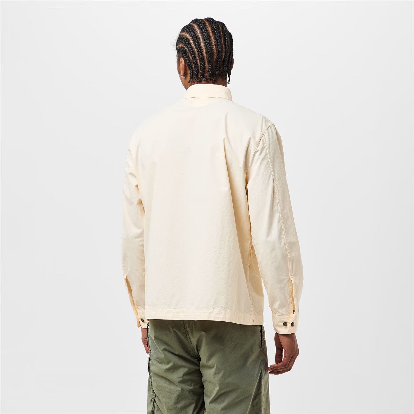 C.P. Company o1g2r1mq0426 Gabard Overshirt in Cream Size US XXL / EU 58 / 5 - 4 Thumbnail