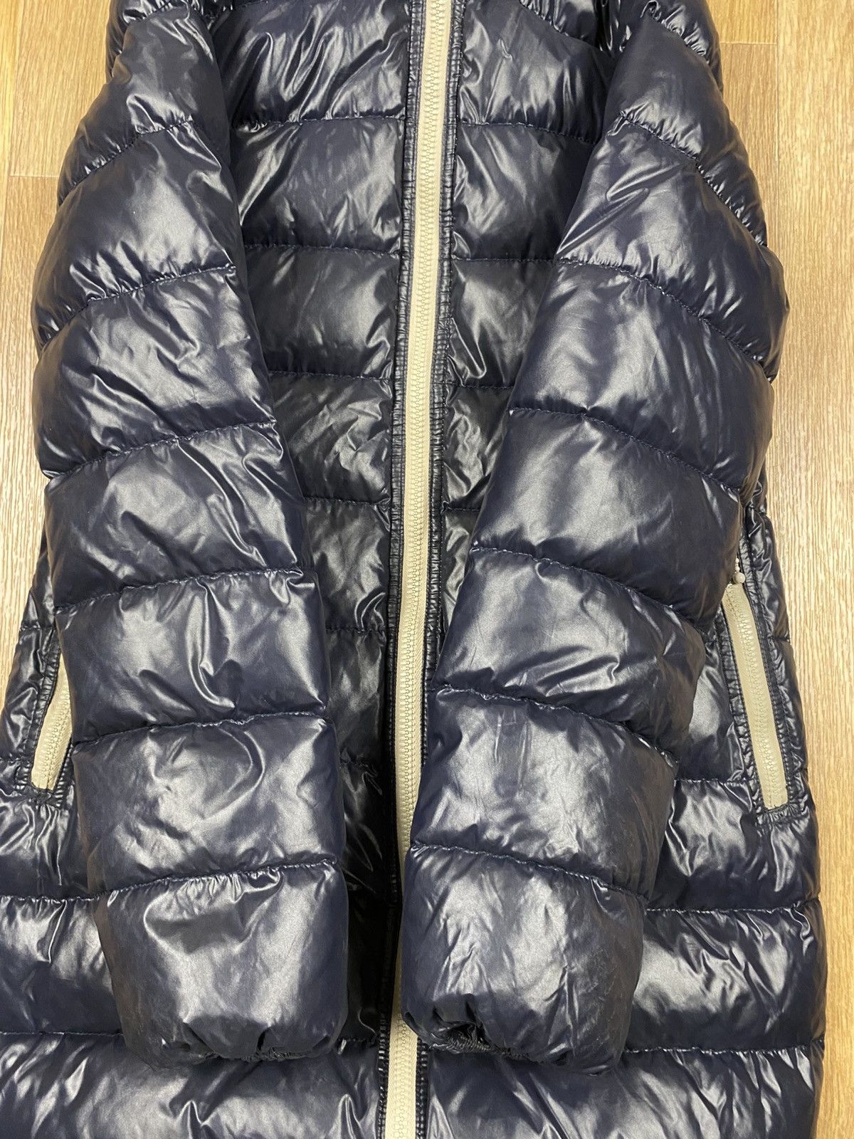 Duvetica Duvetica Full Zip Glossy Dark Blue Puffer Jacket Size S / US 4 / IT 40 - 6 Thumbnail