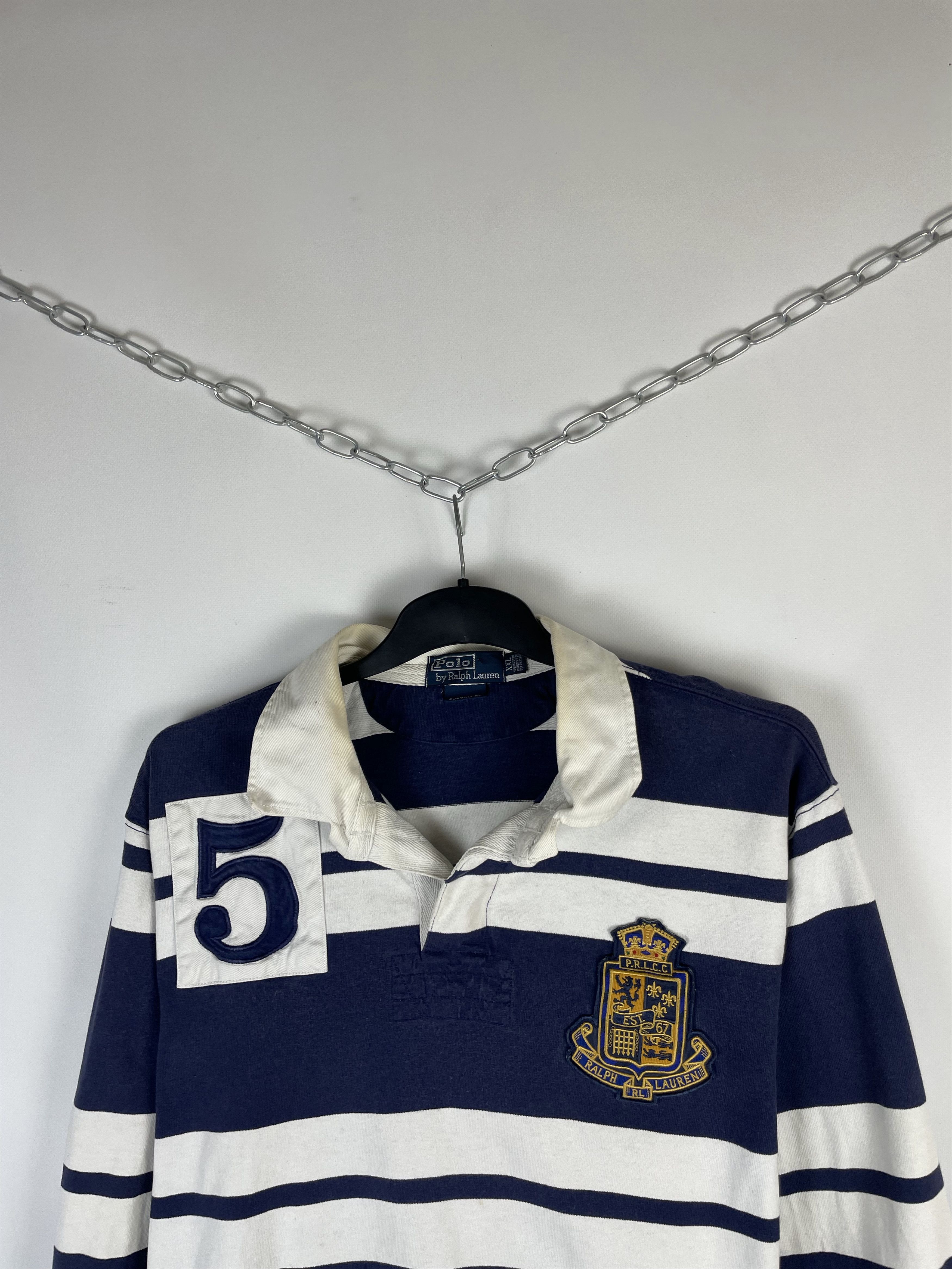 Polo Ralph Lauren Vintage 90s Polo Ralph Lauren Rugby Long Sleeve Shirt Size US XXL / EU 58 / 5 - 3 Thumbnail