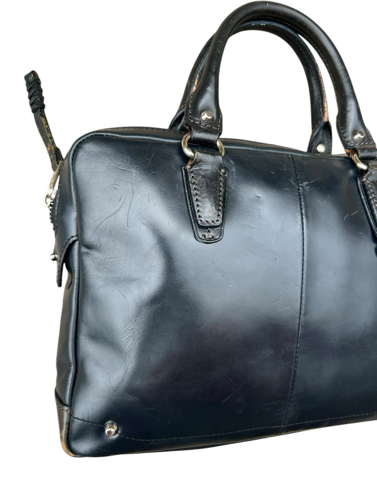 Kiefer neu Japan Distress Scratches Patina Leather Mini Bag