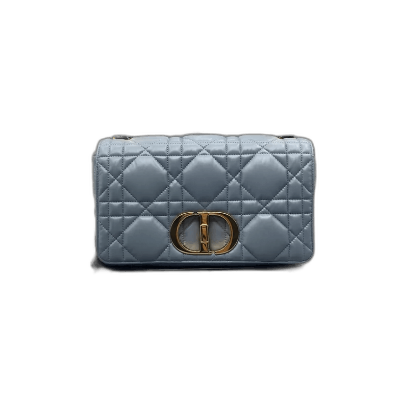 Dior Caro Medium Puff Montaigne Shoulder Bag in Blue, Men's