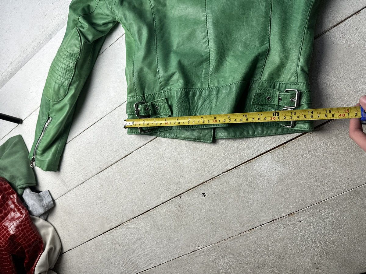 Other 🚨Y2K RICK OWENS TYPE DIRTY SLIM FIT ZIP LEATHER JACKET Size S / US 4 / IT 40 - 18 Thumbnail