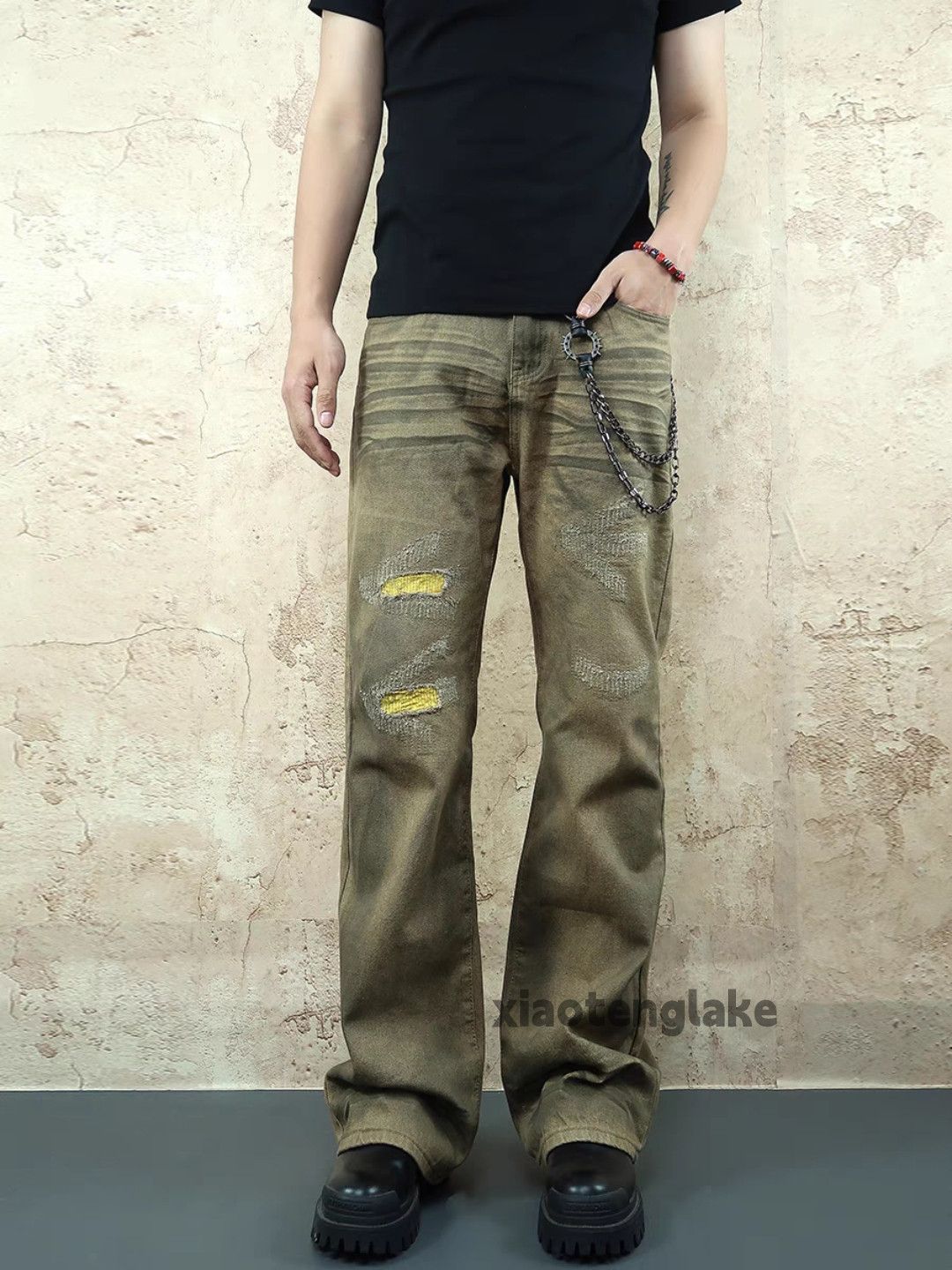Designer × Japanese Brand × Vintage washed faded utility punk grunge damaged flared pants Size US 32 / EU 48 - 1 Thumbnail