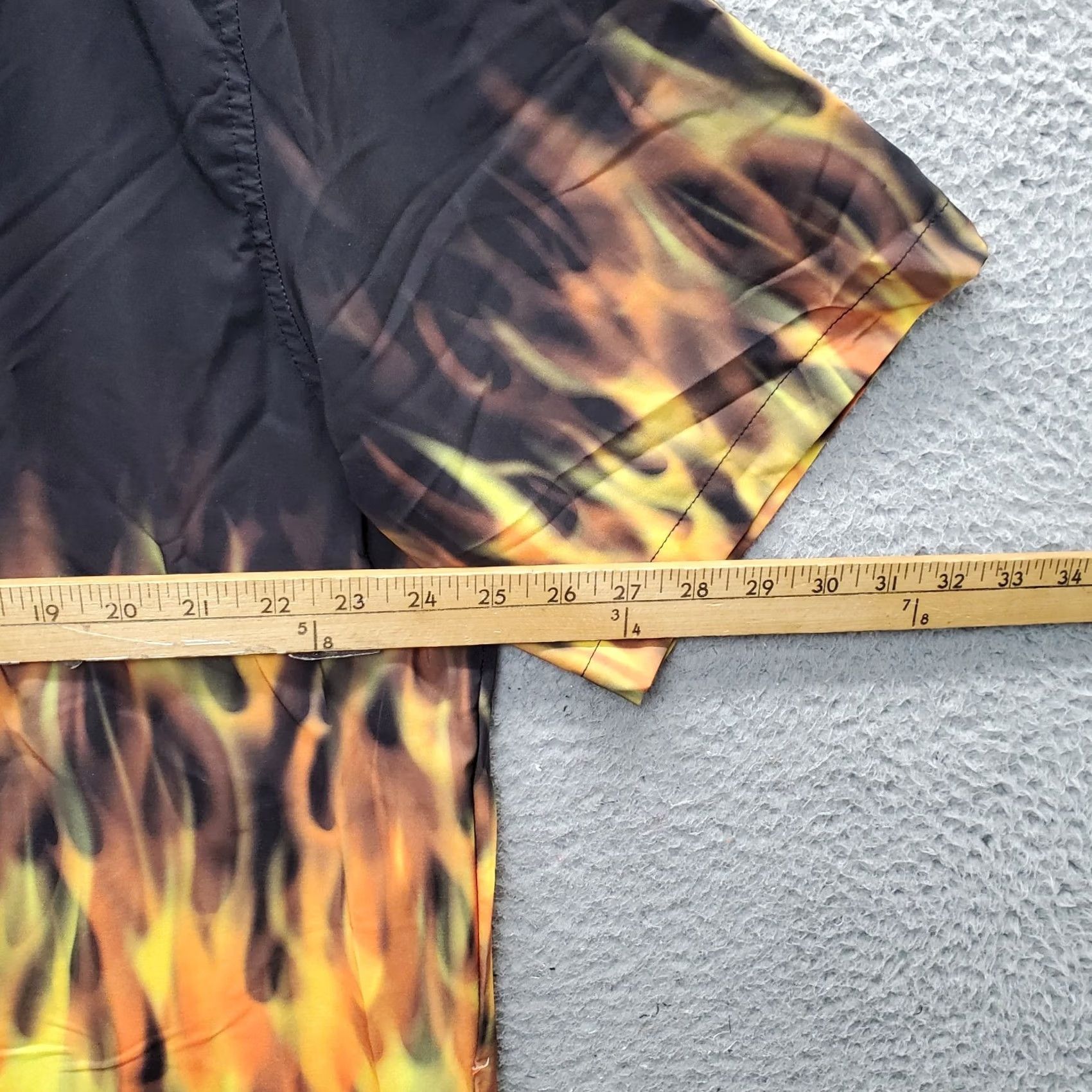 Vintage Benny's Flames Mens XL Multi Stretch Short Sleeve Collar Button-Up Shirt Size US XL / EU 56 / 4 - 4 Thumbnail