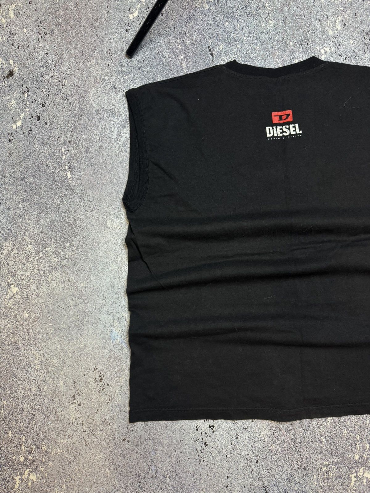 Diesel × Vintage 💥Y2K VINTAGE DIESEL BIG LOGO TANK TOP TEE ARCHIVE Size US XXL / EU 58 / 5 - 9 Thumbnail