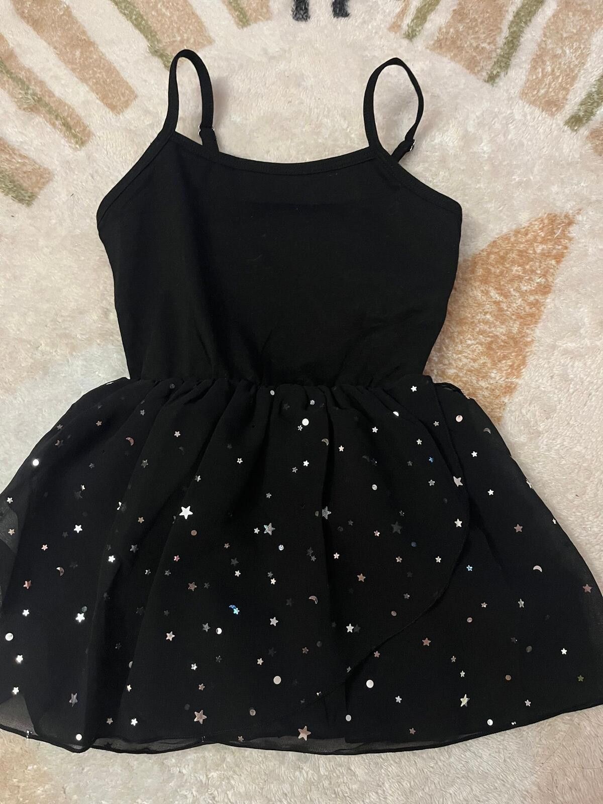 The Unbranded Brand Girls 3-4T Black Star Ballet Dance Leotard Dress NWT Size ONE SIZE - 1 Thumbnail