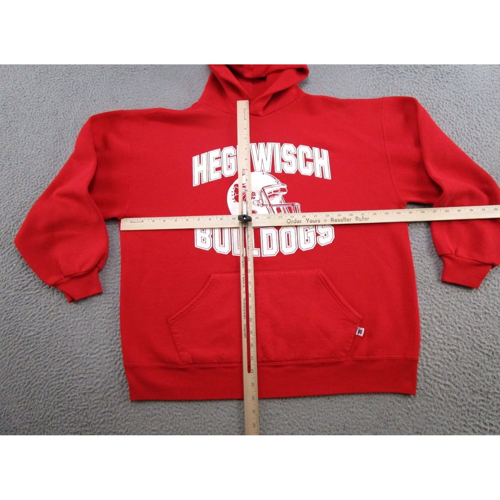 Russell Athletic VINTAGE Russell Athletic Hoodie Shirt Adults XL Red 90s Sports Football Mens Hooded Pullover Size US XL / EU 56 / 4 - 7 Thumbnail