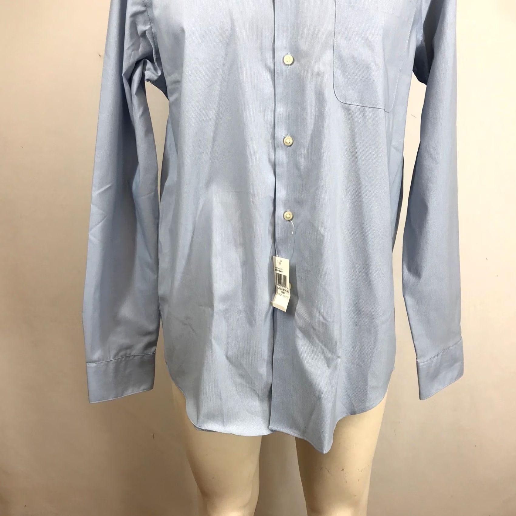 Calvin Klein Calvin Klein Mens Fresh Comfort Regular Fit Stretch Shirt Blue M 15-15.5 34/35 Size US L / EU 52-54 / 3 - 3 Thumbnail