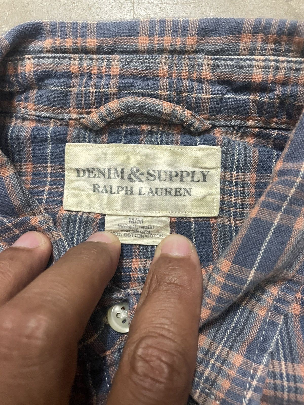 Denim & Supply Ralph Lauren Denim Ralph Lauren Flannel Tshirt with Pearl Button Size US M / EU 48-50 / 2 - 3 Thumbnail