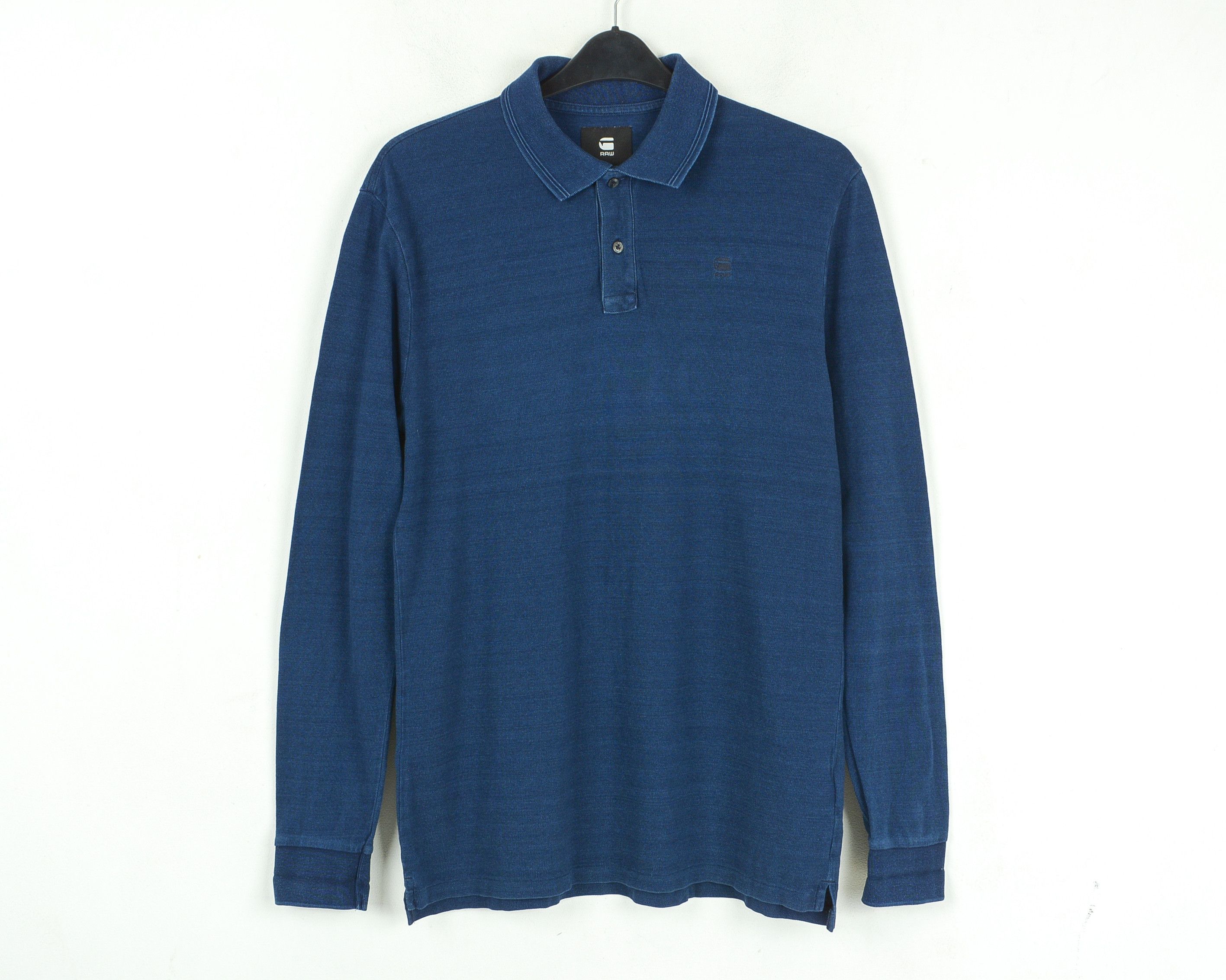 G-Star G STAR RAW Starkon Polo T Shirt Sweatshirt long Sleeve Blue Size US M / EU 48-50 / 2 - 1 Thumbnail