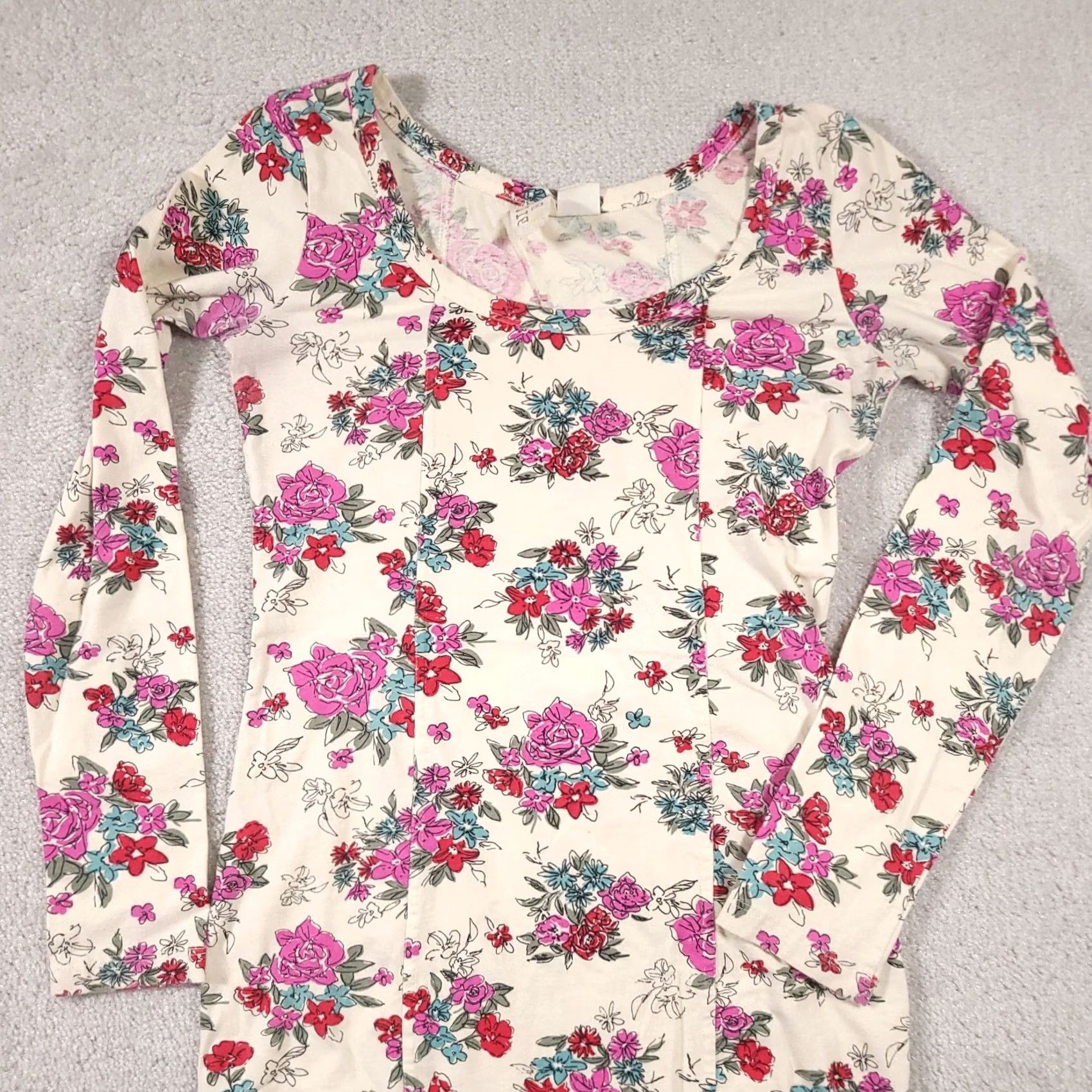 Billabong Billabong Mini Bodycon Shirt Dress Long Sleeve Womens Large Juniors Scoop Floral Dress Size L / US 10 / IT 46 - 3 Thumbnail