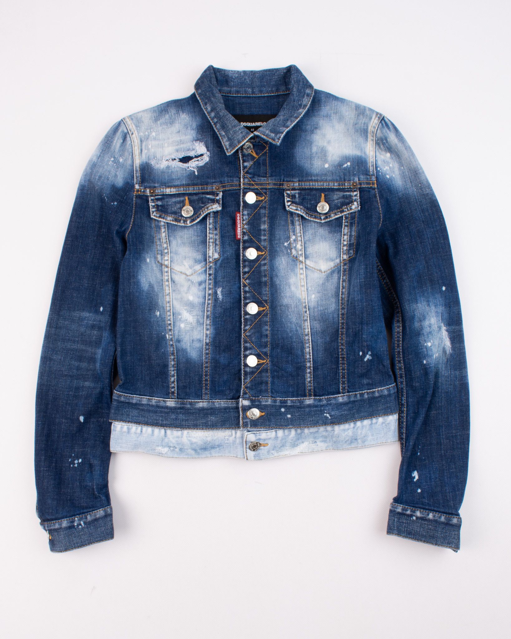 image of Ladies Dsquared2 Classic Denim Short Jacket, Women's (Size Medium)